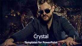  Presentation with playing cards - Presentation design with excitement in a casino gambling background and a  colored foreground