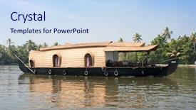  Presentation with kerala - Amazing theme having exciting journey with a houseboat backdrop and a  colored foreground
