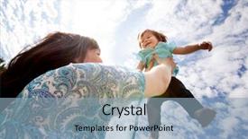  Presentation with happy young student girl holding - Slides with exciting young daughter being thrown background and a  colored foreground