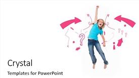  Presentation with arrows - Slide set enhanced with exclamation mark and arrows background and a white colored foreground