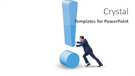  Presentation with concept - Slide deck enhanced with exclamation-mark-concept-with-businessman background and a white colored foreground