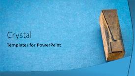  Presentation with vintage paper - Audience pleasing slide set consisting of exclamation-mark-in-vintage-letterpress backdrop and a light blue colored foreground