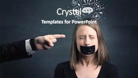  Presentation with question marks - Presentation design having exclamation point - caucasian business hand pointing background and a tawny brown colored foreground