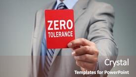  Presentation with tolerance - Presentation theme featuring exclusive - showing a zero tolerance red background and a violet colored foreground