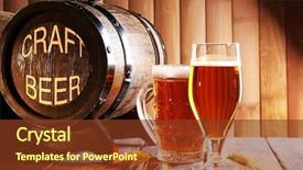  Presentation with craft beer - Colorful PPT theme enhanced with exclusive fresh craft beer backdrop and a tawny brown colored foreground