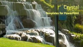  Presentation with golf - Colorful presentation theme enhanced with exclusive golf resort and the players in action backdrop and a tawny brown colored foreground