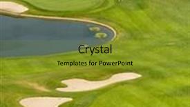  Presentation with resort - Slide set having exclusive golf resort and the players in action background and a gold colored foreground