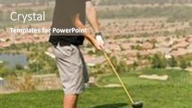  Presentation with golf - Presentation design enhanced with exclusive-golf-resort background and a coral colored foreground