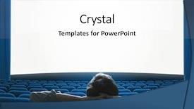  Presentation with vip - Colorful PPT theme enhanced with exclusive movie preview on big backdrop and a white colored foreground