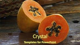  Presentation with papaya - Theme with excretory - papaya background and a tawny brown colored foreground
