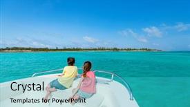  Presentation with vacation - Theme consisting of excursion - kids boy and girl enjoying background and a  colored foreground