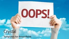  Presentation with wedding card islamic - Presentation theme having excuses - oops card with sky background background and a arctic colored foreground