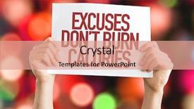  Presentation with burn - Presentation theme featuring excuses don't burn calories background and a coral colored foreground