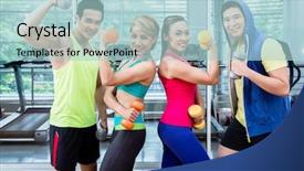  Presentation with functional medicine - Beautiful slides featuring execution - sportsmen and sportswomen executing functional backdrop and a light blue colored foreground