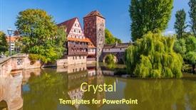  Presentation with bridge - Presentation theme consisting of executioner-s-bridge-in-nuremberg background and a tawny brown colored foreground