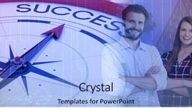  Presentation with business success - Slide set consisting of executive branch - smiling business people with arms background and a light blue colored foreground