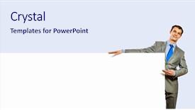  Presentation with advertising - Colorful presentation enhanced with executive business proposal - advertising manager with billboard place backdrop and a sky blue colored foreground