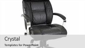  Presentation with executive - Theme featuring executive chair on white background background and a light gray colored foreground