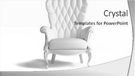  Presentation with blank - Slide set enhanced with executive chairs - blank armchair over the white background and a white colored foreground