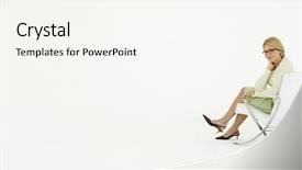  Presentation with confident - Cool new presentation theme with executive chairs - full length portrait of confident backdrop and a sky blue colored foreground