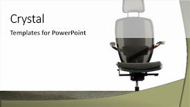  Presentation with office chair - Slide set featuring executive chairs - office swivel chair background and a white colored foreground