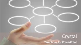  Presentation with schema - Slide deck with executive coaching - man analysing flowchart schema background and a gray colored foreground