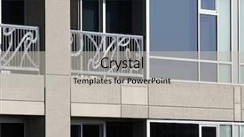  Presentation with executive - PPT theme consisting of executive condo buiding - front of a new modern background and a  colored foreground