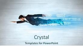  Presentation with data - Presentation theme featuring executive free - businessman flying super fast background and a sky blue colored foreground