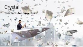  Presentation with sky - Cool new slide set with executive free - dreaming to surf the sky backdrop and a  colored foreground