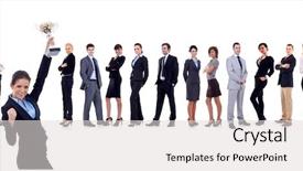  Presentation with gold trophy - Theme enhanced with loving couple in winter clothing with coffee cups against window against happy valentines day background and a lemonade colored foreground