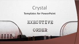  Presentation with order - Presentation consisting of executive-order-phrase-written background and a white colored foreground