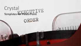  Presentation with order - Audience pleasing PPT theme consisting of executive-order-phrase-written backdrop and a white colored foreground