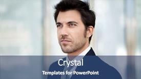  Presentation with executive - Theme consisting of executive planning - portrait of an handsome business background and a ocean colored foreground