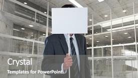  Presentation with car body repairer holding - PPT theme consisting of executive presentation skills - business man holding blank card background and a gray colored foreground