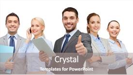  Presentation with people - Audience pleasing PPT layouts consisting of executive team - business people gesture and office backdrop and a gray colored foreground