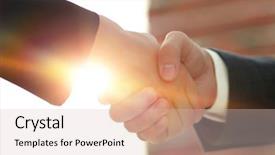  Presentation with joint - Slide deck enhanced with executives to congratulate the joint background and a lemonade colored foreground