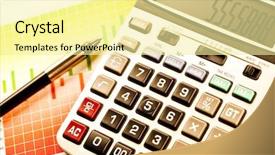  Presentation with diagram - Amazing presentation design having exellence - calculator and diagram backdrop and a blonde colored foreground