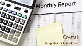  Presentation with monthly report - Theme enhanced with exellence - monthly report background and a cream colored foreground