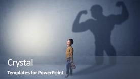  Presentation with empty - Colorful PPT theme enhanced with exemplarity - little waggish boy backdrop and a  colored foreground