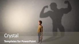  Presentation with empty - Slide set consisting of exemplarity - little waggish boy background and a  colored foreground