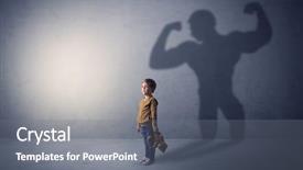  Presentation with shadow - Presentation theme featuring exemplarity - little waggish boy background and a  colored foreground