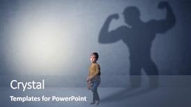  Presentation with shadow - Presentation theme enhanced with exemplarity - little waggish boy background and a  colored foreground