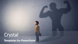  Presentation with shadow - Amazing slide deck having exemplarity - little waggish boy backdrop and a gray colored foreground