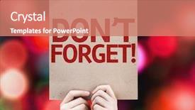  Presentation with forget - Beautiful slide deck featuring note exempt - don't forget card with colorful backdrop and a coral colored foreground