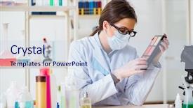  Presentation with beauty products - Theme with exeprience biotechnologie cream - lab chemist checking beauty background and a  colored foreground