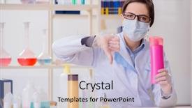  Presentation with beauty products - Audience pleasing slide set consisting of exeprience biotechnologie cream - lab chemist checking beauty backdrop and a  colored foreground