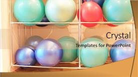  Presentation with exercise kids kid doing fitness - PPT layouts having exercise balls in fitness center background and a  colored foreground