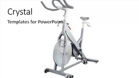  Presentation with exercise and athletes - Presentation with exercise bicycle under the white background background and a white colored foreground