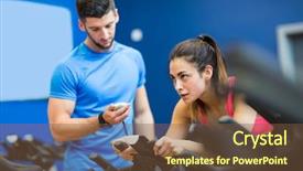  Presentation with exercise bike - Cool new theme with exercise bike with trainer backdrop and a tawny brown colored foreground