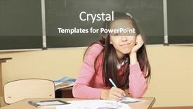  Presentation with educational equity - Colorful PPT theme enhanced with exercise book - educational theme schoolchildren backdrop and a gray colored foreground